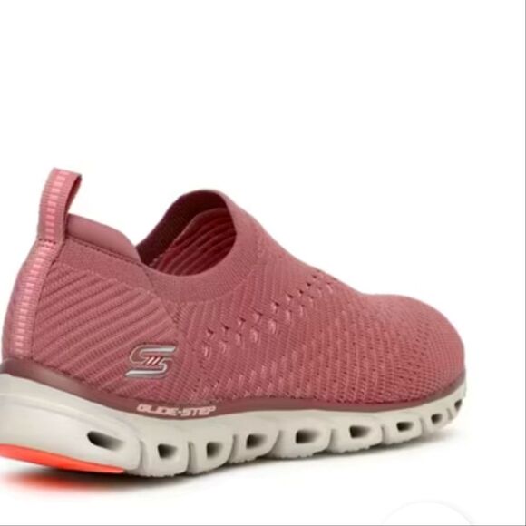 Skechers Glide Step- OH So Soft Slip-On Shoes- Pink Glitter - Picture 5 of 10